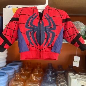 Spider-Themed Red and Black Kids Costume